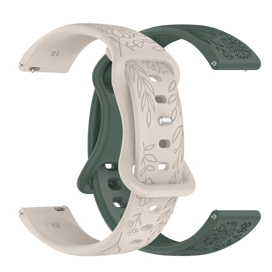 20 22mm 3D Flowers Silicone St - Silicone Watch Band 22Mm review and price