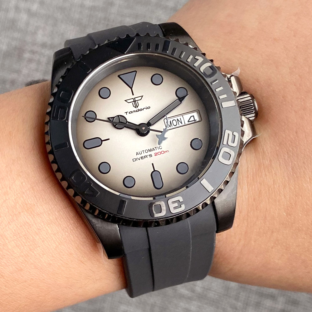 Tandorio 200M Waterproof NH36A - Rubber Strap Diver review and price