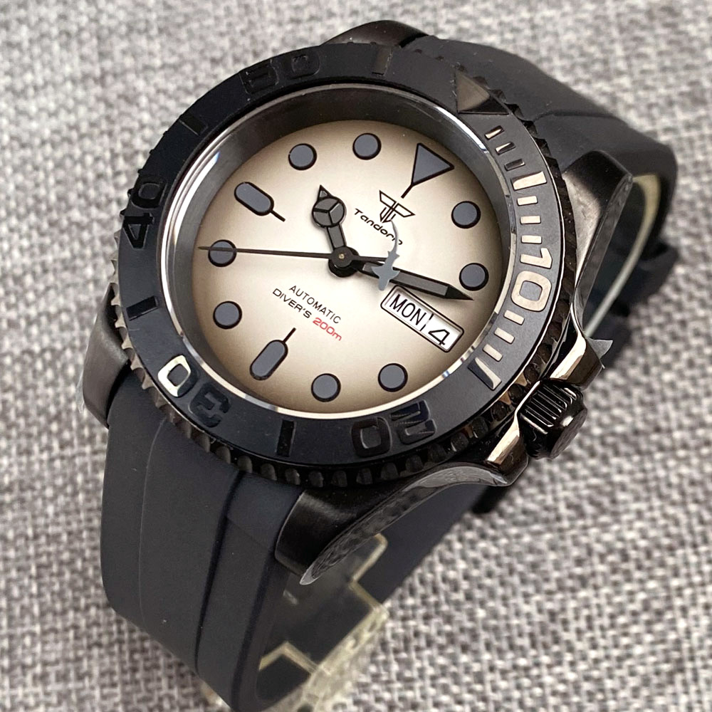 Tandorio 200M Waterproof NH36A - Rubber Strap Diver review and price